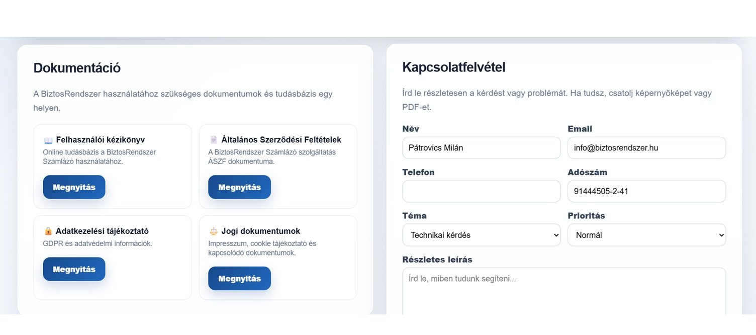 BiztosRendszer üzleti kezelőfelület